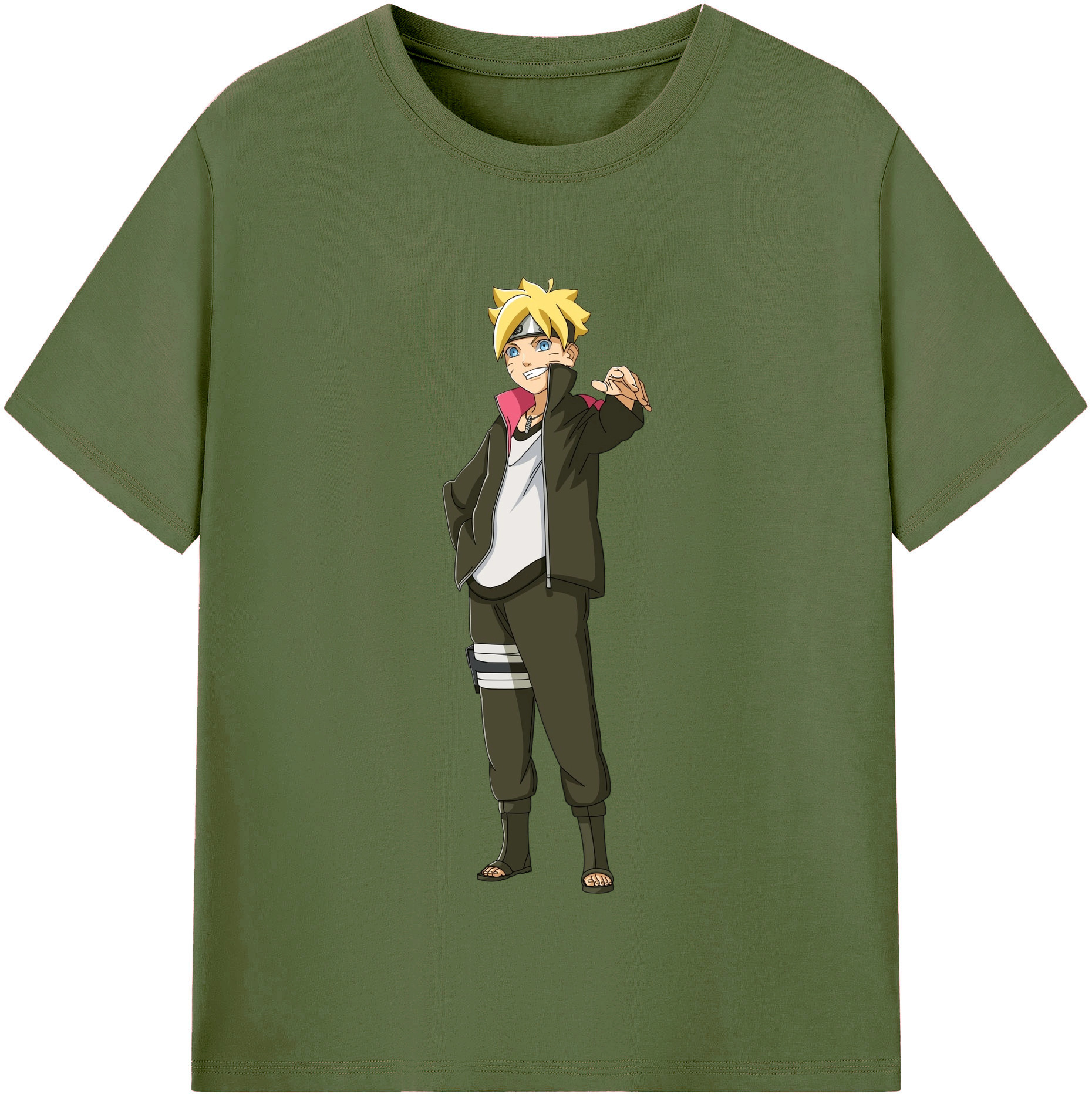 （画像用） NARUTO -ナルト- うずまき ボルト Uzumaki Boruto 綿100％半袖Tシャツ（フロントプリント）